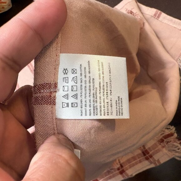 Anthropologie Fringe Placemats New Set of 2 Linen 16x14 - Picture 6 of 9